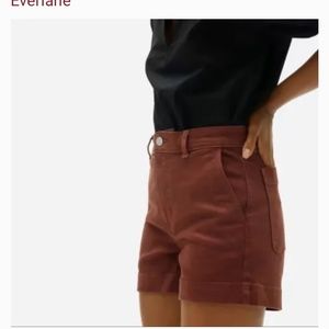 Everlane cotton twill shorts brown